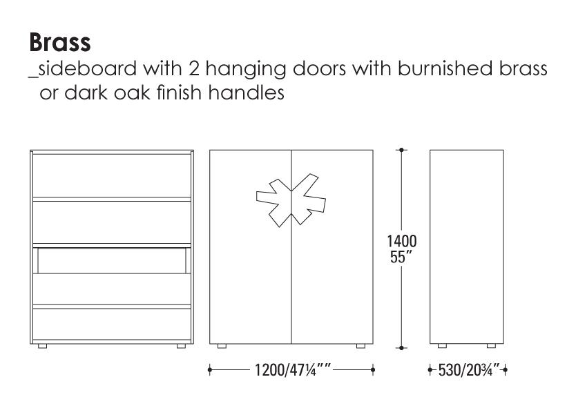 Jesse Brass Cupboard - Now Discontinued