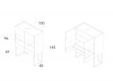 703 Glass Cupboard With Legs