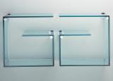 Tonelli Alfabeta Pair of Glass Wall Shelves