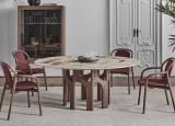 Porada Augusto Round Dining Table in Marble