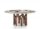 Porada Augusto Round Dining Table in Marble