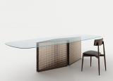 Tonelli Bow Glass Dining Table