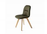 Bontempi Chantal Dining Chair with Wooden Legs