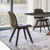 Bontempi Chantal Dining Chair with Wooden Legs