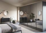 Novamobili Crystal Wardrobe With Folding Mirrored Doors