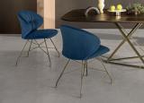 Bontempi Drop Dining Chair with Metal Legs