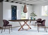 Bontempi Drop Dining Chair with Wooden Legs