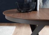 Ozzio Emisfero Legno Round Extending Dining Table