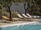 Manutti Flows Teak Sun Lounger