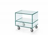 Tonelli Grattacielo Glass Bedside Cabinet