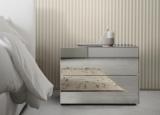 Pianca Norma Bedside Cabinet in Mirrored Glass