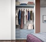 Offset Sliding Door Wardrobe With Mirror Inserts