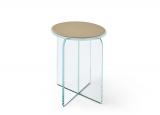 Tonelli Opalina Glass Stool/Side Table