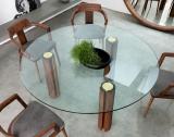 Porada Quadrifoglio Crystal Round Dining Table