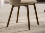 Bontempi Rebecca Dining Chair with Wood Legs
