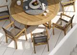 Manutti Siena Teak & Textile Garden Dining Chair - Now Discontinued