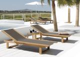 Manutti Siena Teak & Textile Sun Lounger - Now Discontinued