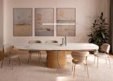 Bontempi Talos Barrel Top Extending Dining Table
