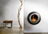 Cocoon Vellum Wall Mounted Fire - Black