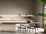 Vitae Kitchen With Stone Clad Island