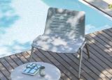 Zebra Knit Garden Lounge Chair
