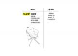 Bontempi Mood Dining/Desk Chair with Swivel Base - Ex Display, in Stock