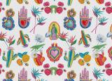 London Art Mexican Folk Wallpaper