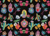 London Art Mexican Folk Wallpaper