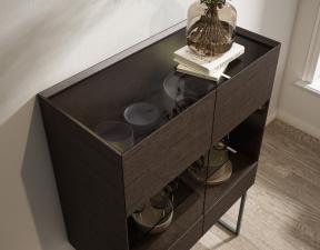 703 Glass Cupboard With Legs