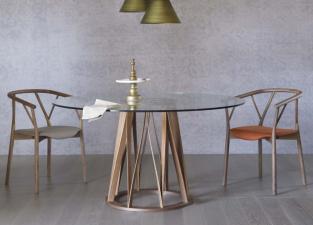 Miniforms Acco Round Glass Dining Table