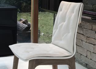 Bontempi Alfa Upholstered Dining Chair (Wood)