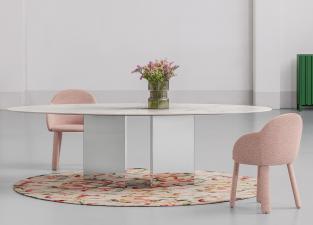 Miniforms Albio Dining Table with Mirrored Base