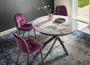 Bontempi Barone Round Extending Dining Table