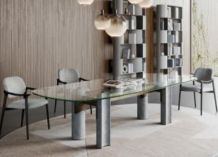 Cattelan Italia Bilbao Glass Table