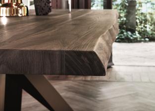 Bonaldo Big Dining Table In American Walnut With Natural Edges