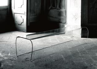 Glas Italia Bent Glass Stool/Bench