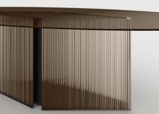 Tonelli Bow Glass Dining Table