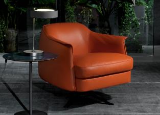 Cierre Boheme Armchair with Swivel Base