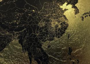 Celestial Sphere (Centred on Asia) by Ewan David Eason