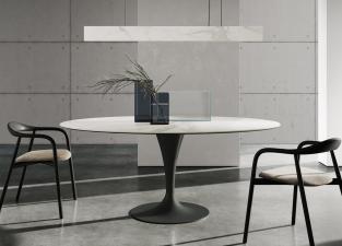 Sovet Italia Flute Oval Dining Table