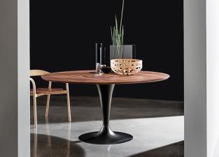 Sovet Italia Flute Wood Round Dining Table