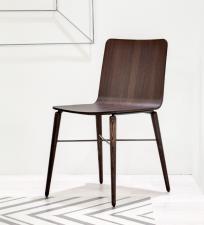 Bontempi Kate Dining Chair with Wooden Legs