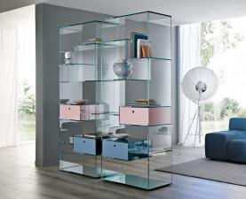 Tonelli Liber Large Glass Bookcase