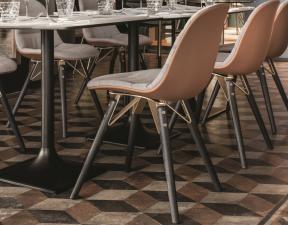 Bontempi Mood Dining Chair with Wooden Legs