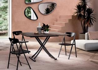 Ozzio Mondial Transformable Coffee/Dining Table in Wood