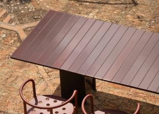 Naca Garden Table In Lava Stone