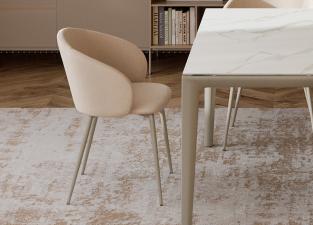 Bontempi Rebecca Dining Chair with Metal Legs