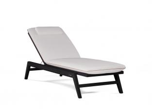 Manutti Sunrise Sun Lounger in Teak & Textile
