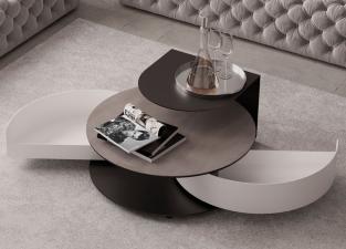 Naos Theta Coffee Table with Drawers & Shelf