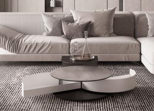 Naos Theta Coffee Table with Drawers & Shelf